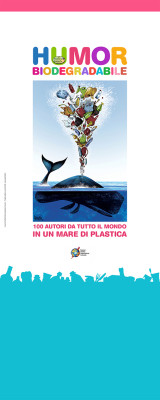 Pannello espositivo mostra Humor Biodegradabile | cm 80x200