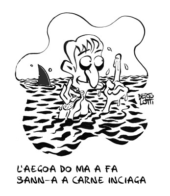 Aegoa do ma - (L'acqua di mare guarisce le ferite) - Proverbi genovesi sulla salute.