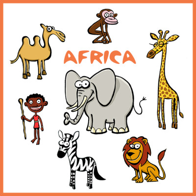 Abitanti dell'Africa | Personaggi realizzati per il Mappa&Mondo