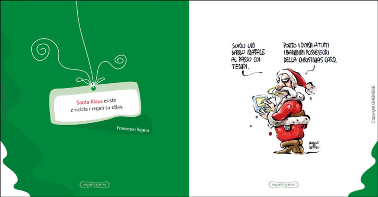 Esempio di pagina battuta e vignetta | La battuta è di Francesco signor, la vignetta di Bertolotti e De Pirro.
