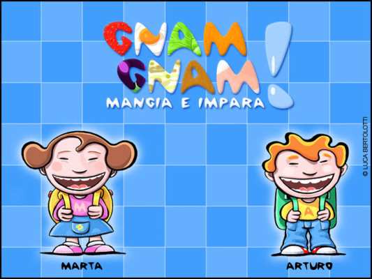 Homepage del gioco - Gnam Gnam - Mangia e impara <a href='http://archivio.kapusons.com/gnamgnam/start.html' target='_blank'>Link al gioco</a>