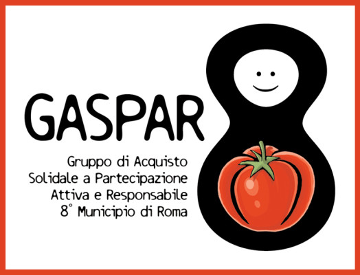 Logo realizzato per l'Associazione di Promozione Sociale GAS.P.A.R.8 - Gruppo di Acquisto Solidale a Partecipazione Attiva e Responsabile 8° Municipio di Roma | www.gaspar8.net/
