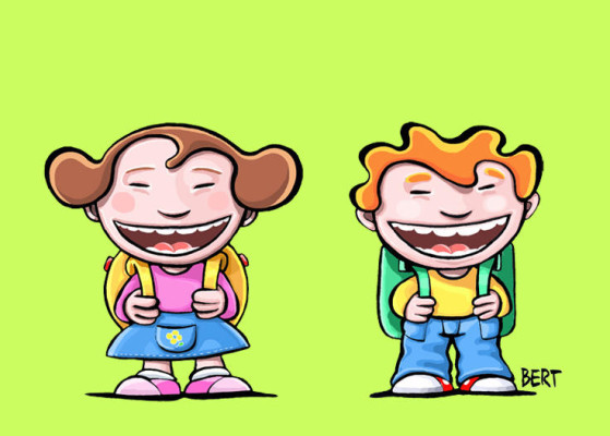 Marta e Arturo - Personaggi creati per il videogame Gnam Gnam - Mangia e impara