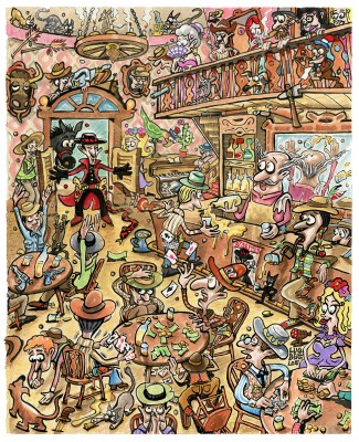 Nel saloon (Omaggio a Jacovitti)