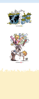 Pannello espositivo | disegni di Luca Bertolotti e Carry Carrion | cm 80x200