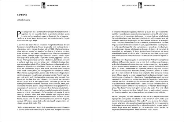 Ser Berto enigmista (1 di 2) | Presentazione di Guido Iazzetta redattore della Settimana Enigmistica e direttore della rivista di enigmistica classica La Sibilla.